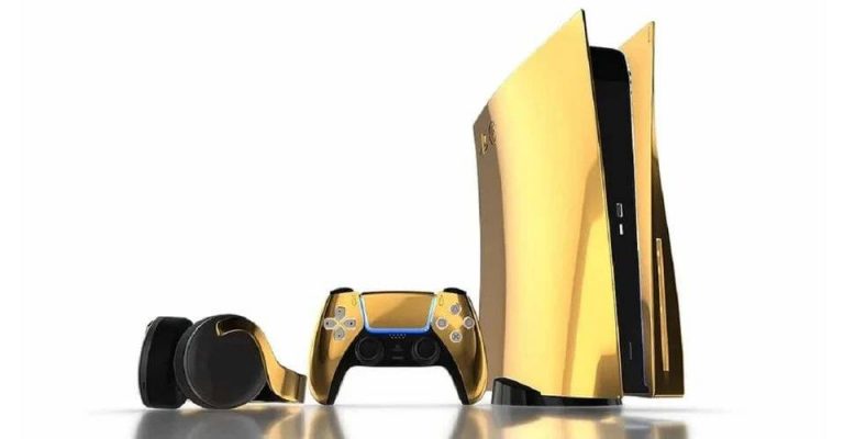 Altın kaplama PlayStation 5